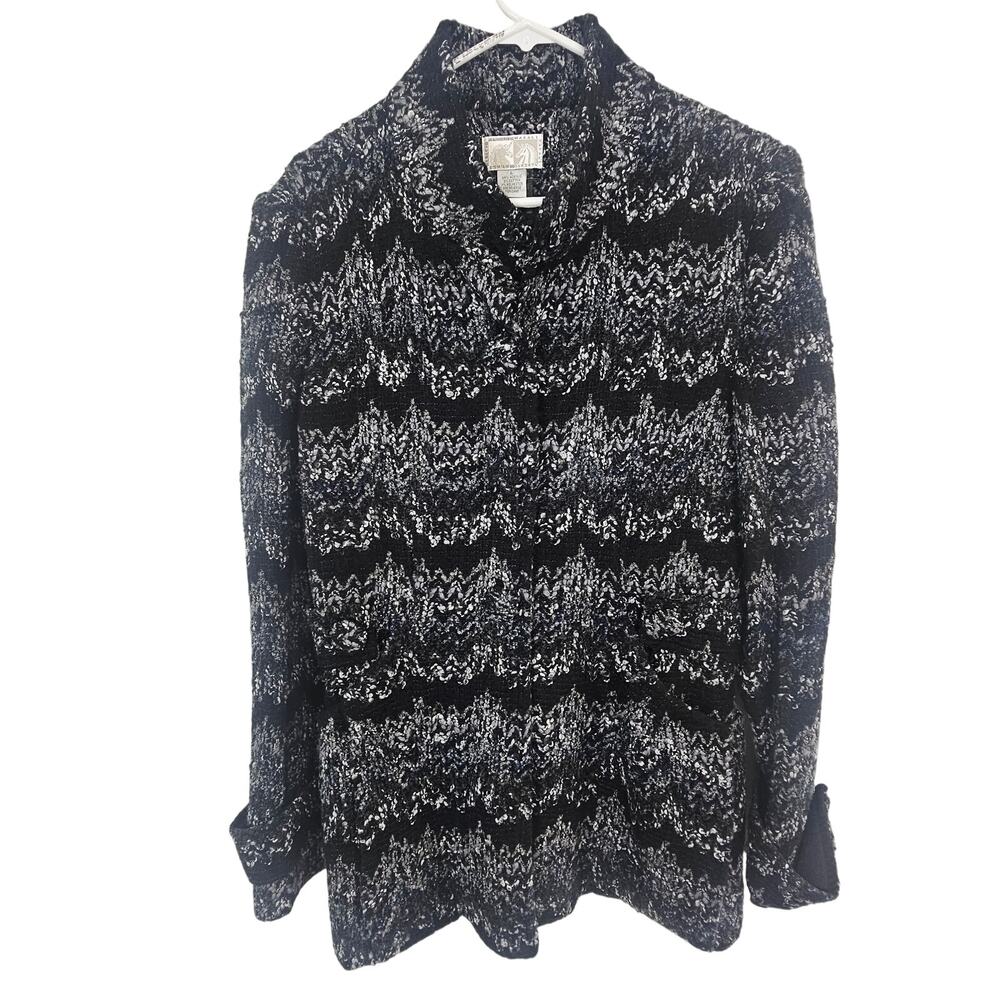 Alberto Makalai Womens Tweed Jacket Size L Whimsigoth Artsy Gothic Art To Wear